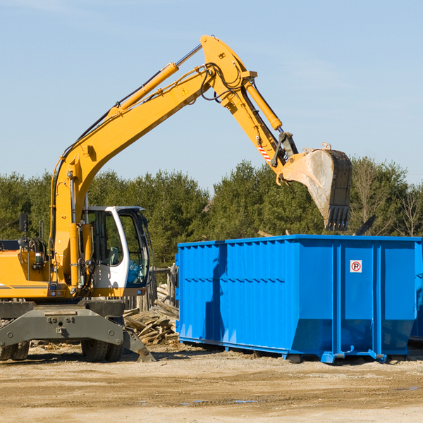 what size residential dumpster rentals are available in Hardeeville SC